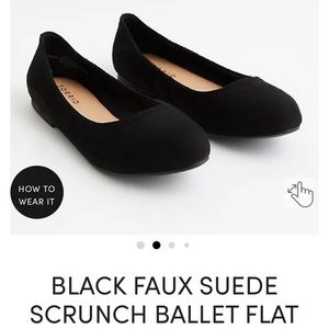 Torrid black flats size 8W Brand New With Tags